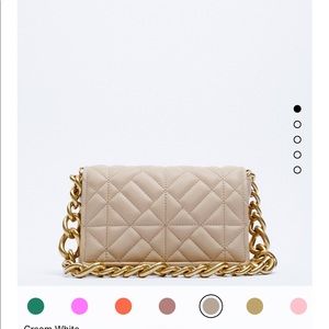 Zara Quilted Chain Shoulder Bag